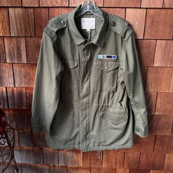 NWT Anthropologie by Pilcro Olive Green Utility/Military Jacket in Women's 1X - Picture 2 of 16